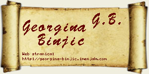 Georgina Binjić vizit kartica